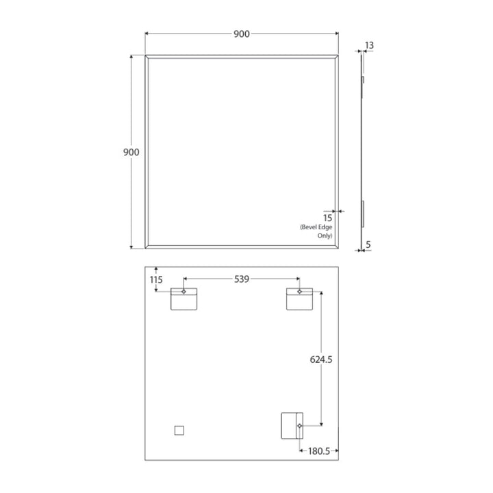 Fienza Pencil Edged Mirror