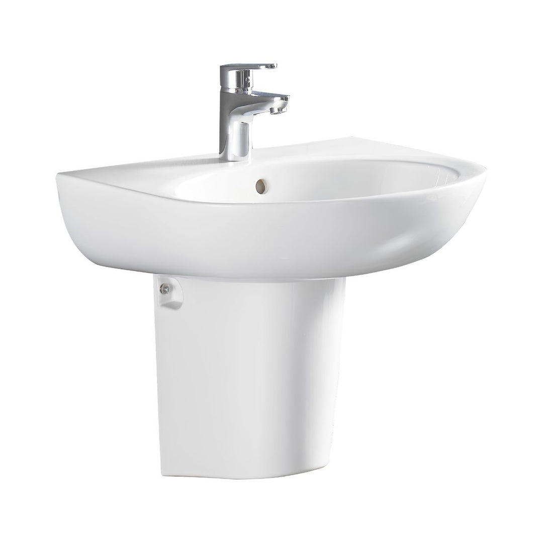 Fienza Stella Care Wall-Hung Basin + Integral Shroud Overflow 560mm x 440mm