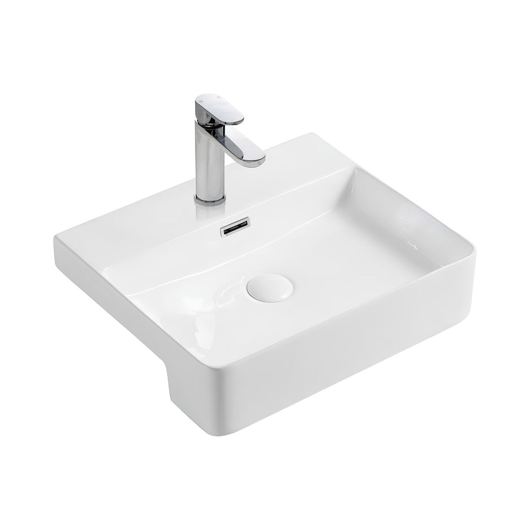 Fienza Petra Semi-Recessed Basin Overflow 500mm x 420mm