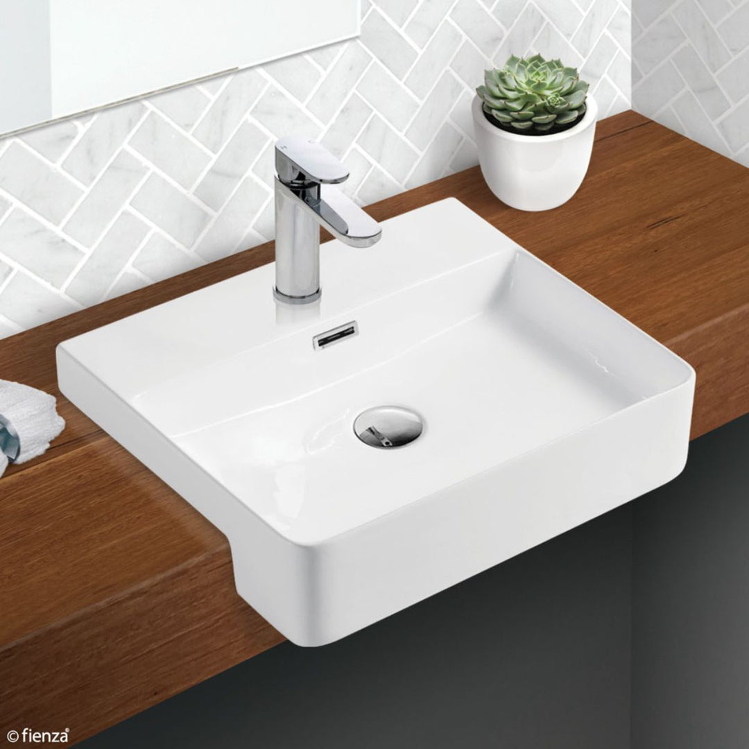 Fienza Petra Semi-Recessed Basin Overflow 500mm x 420mm