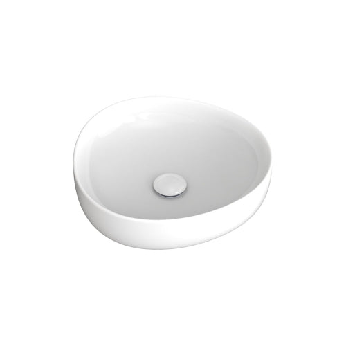 Fienza Pebble Above Counter Basin Gloss White / Small