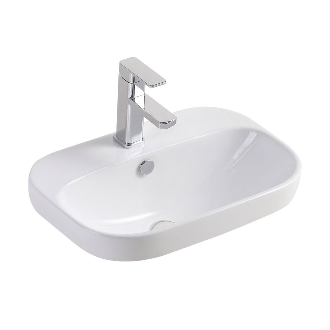 Fienza Parisa Semi Inset Basin Overflow 515mm x 370mm