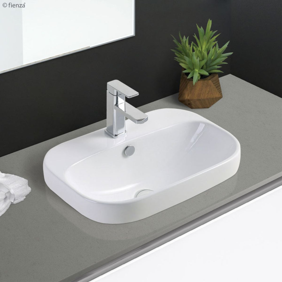 Fienza Parisa Semi Inset Basin Overflow 515mm x 370mm