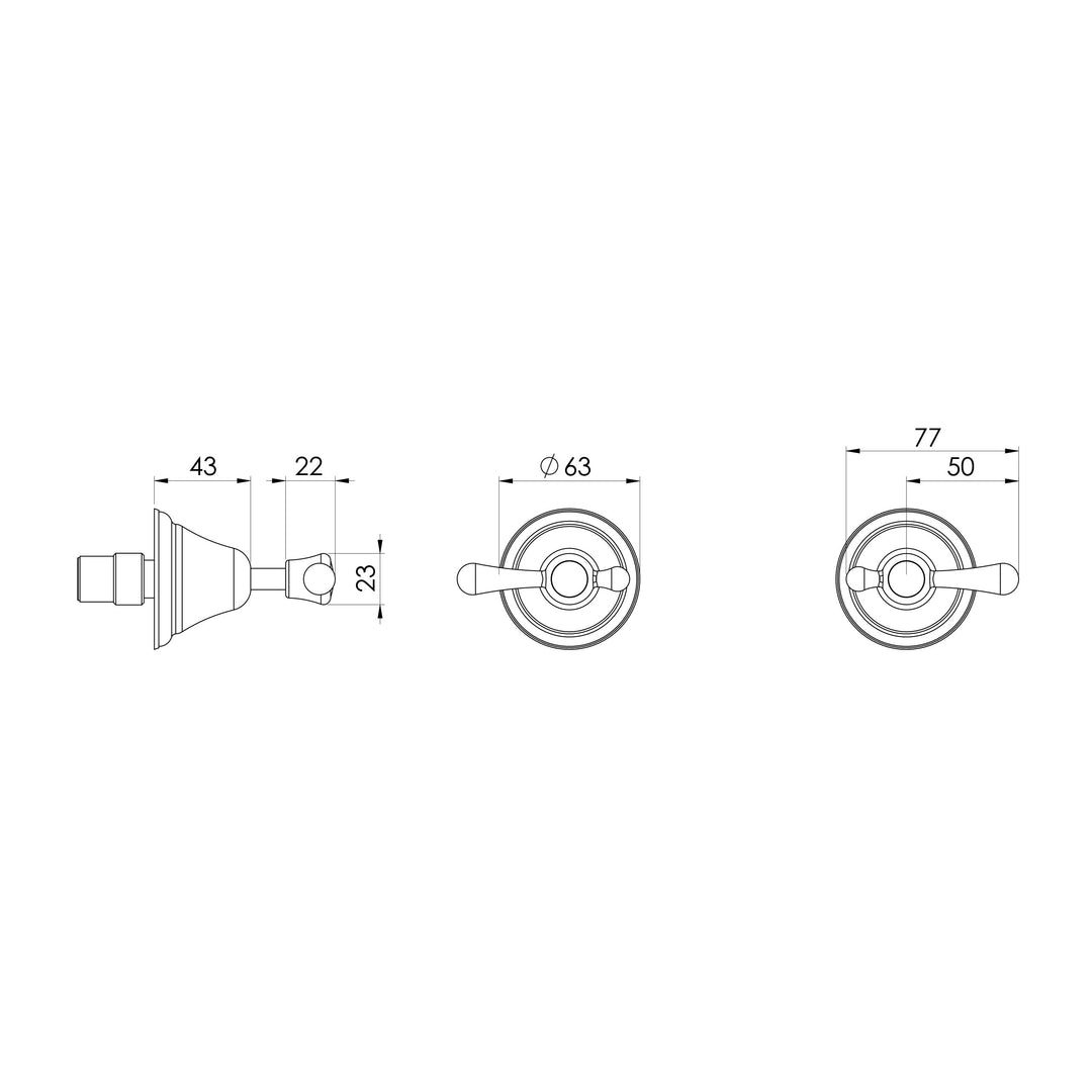Phoenix Rhapsody Lever Wall Top Assemblies – Lead Free - Design 10