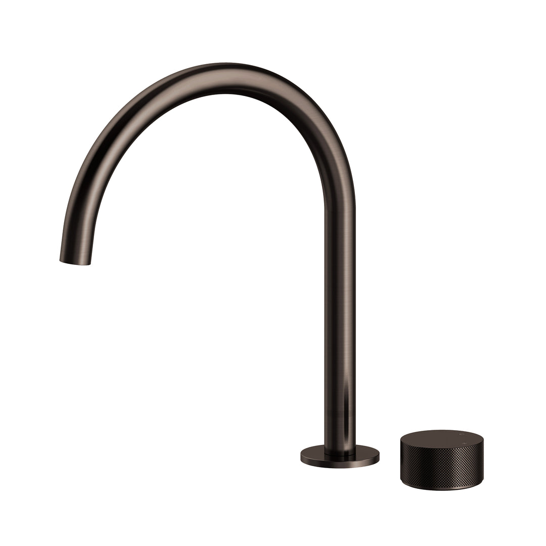 Vierra 2 Hole Swivel Arch Spout Sink Mixer Dark Bronze