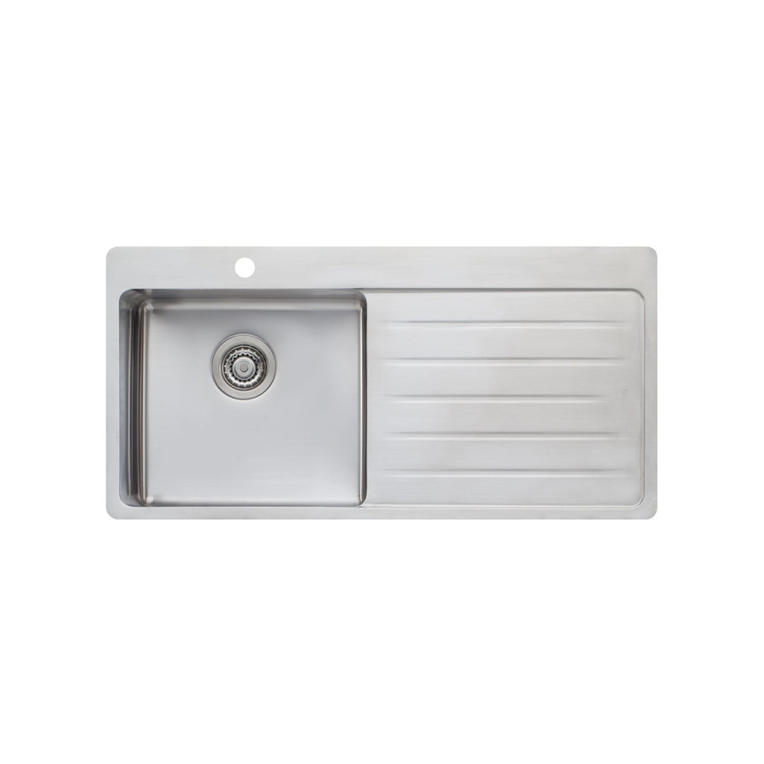 Oliveri Sonetto 39L Single Bowl Topmount Sink With Drainer 1TH 1035 x 510mm