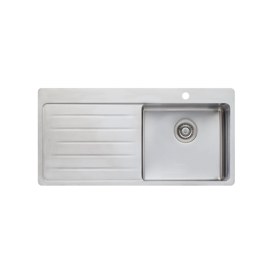 Oliveri Sonetto 39L Single Bowl Topmount Sink With Drainer 1TH 1035 x 510mm