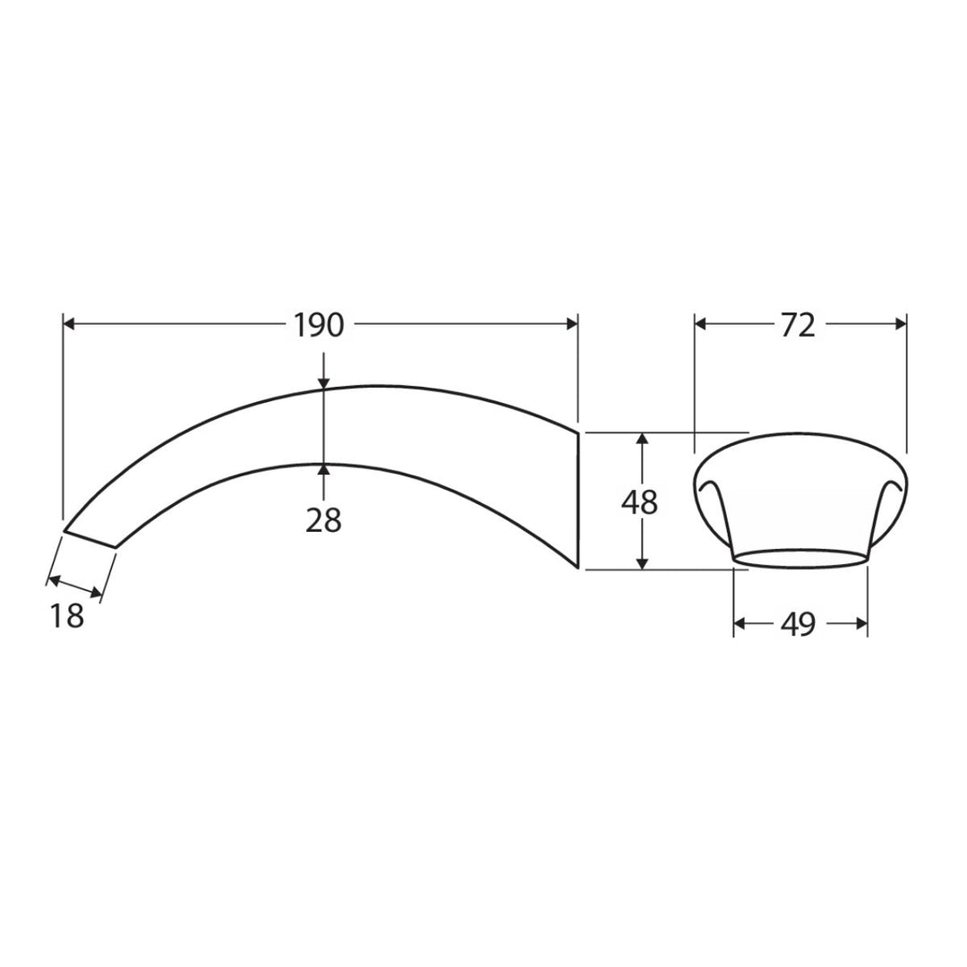 Fienza Citani Fixed Bath Spout