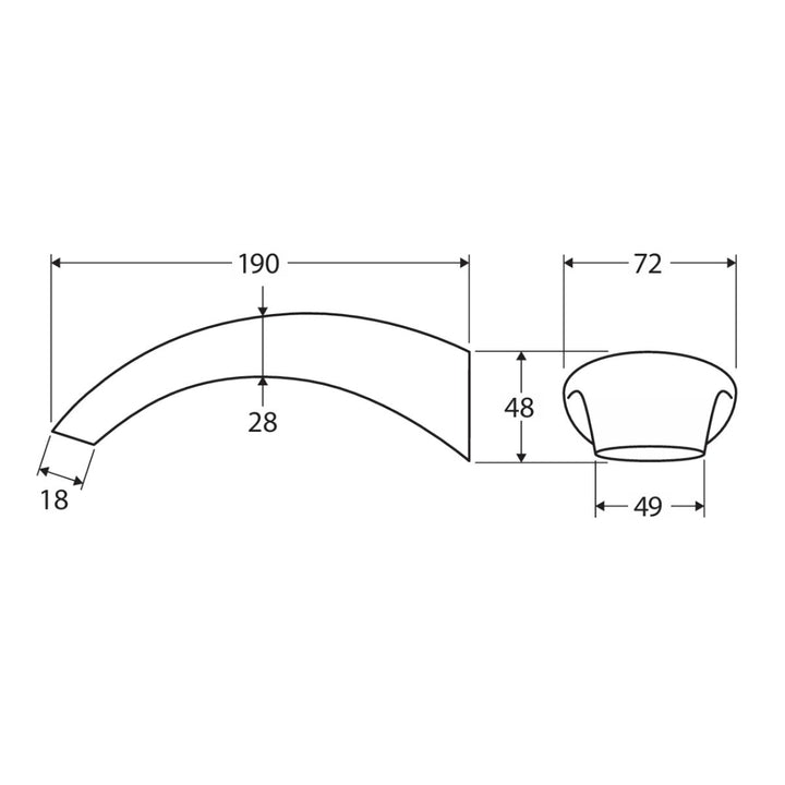 Fienza Citani Fixed Bath Spout