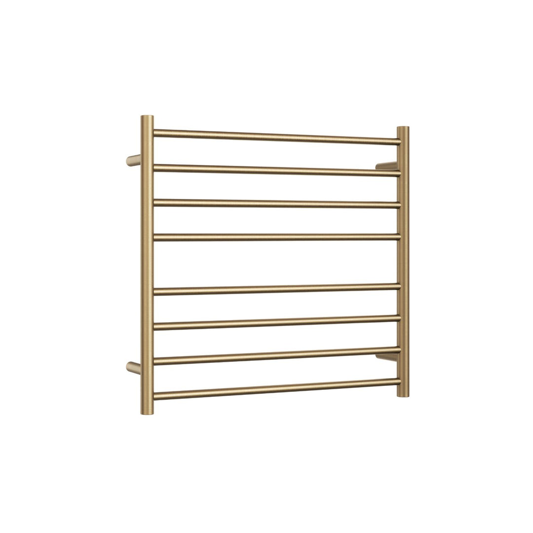 Thermorail Straight Round 8 Bar Heated Towel Ladder 750mm x 700mm