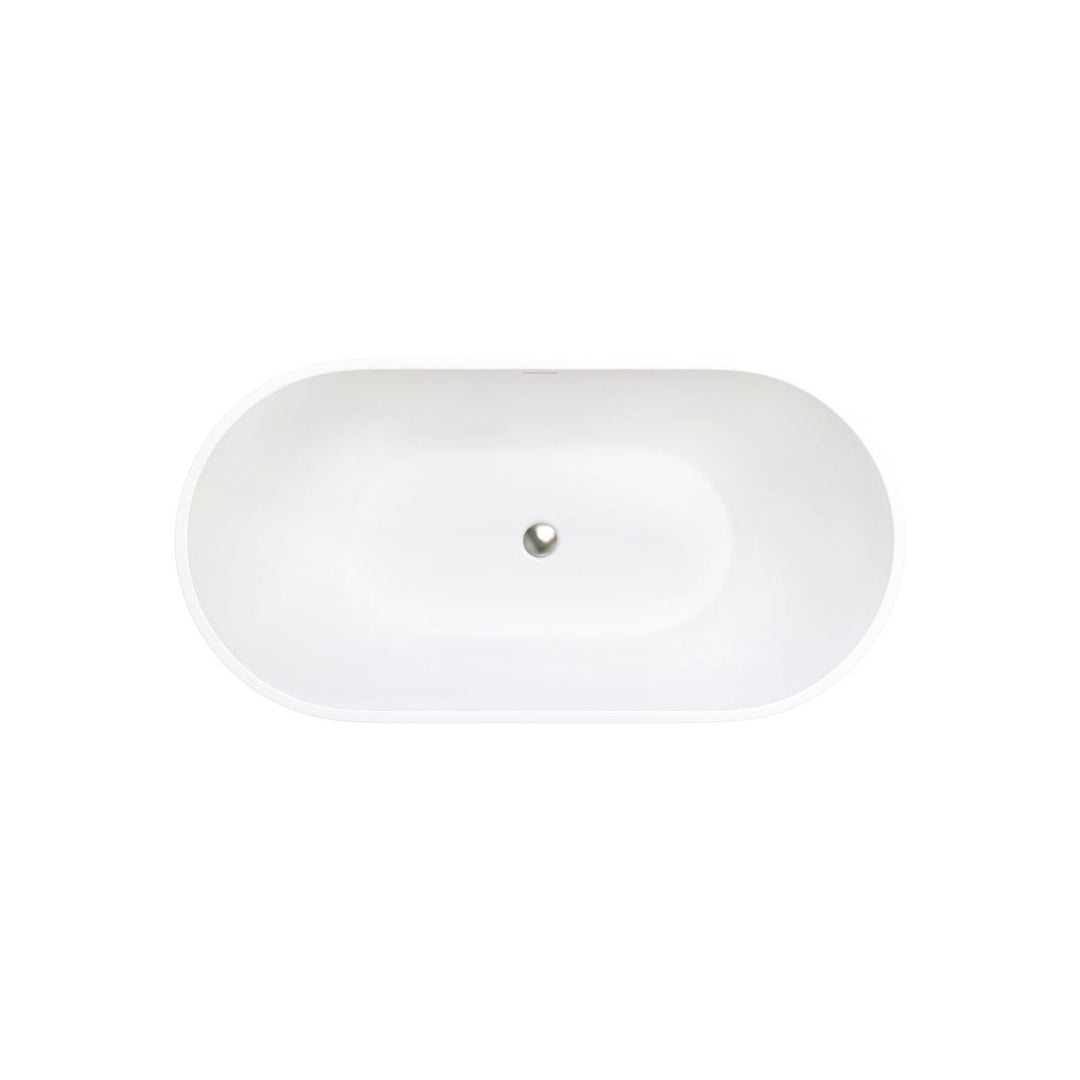 Fienza Nero Cast Stone Solid Surface Bath