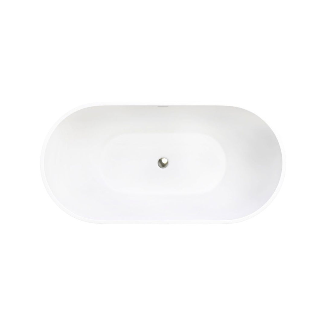 Fienza Nero Cast Stone Solid Surface Bath