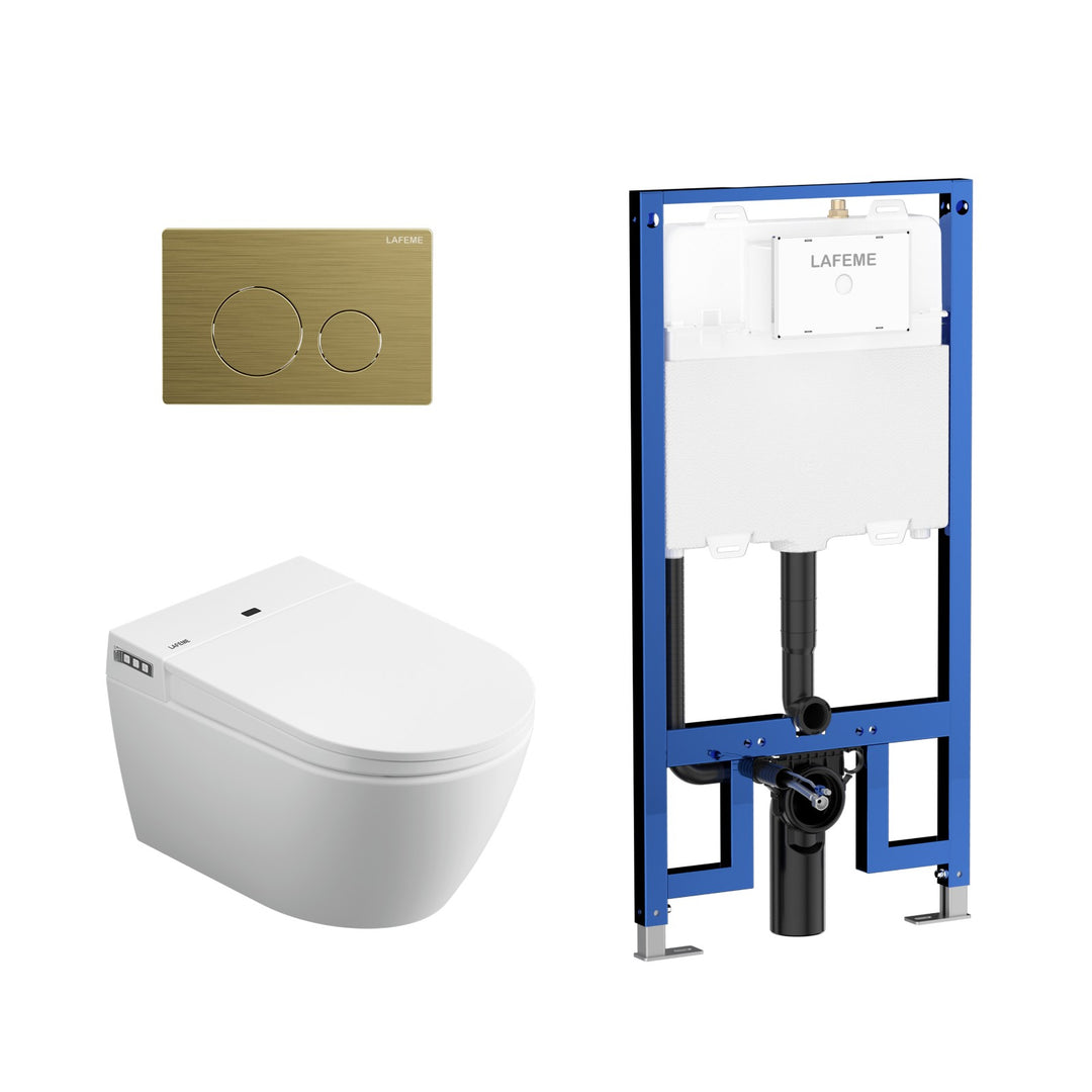 Lafeme Sesto Rimless Wall Hung Smart Toilet - Design 10