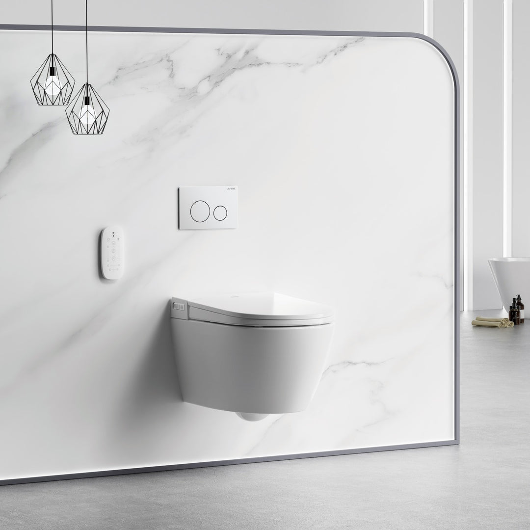 Lafeme Sesto Rimless Wall Hung Smart Toilet - Design 10