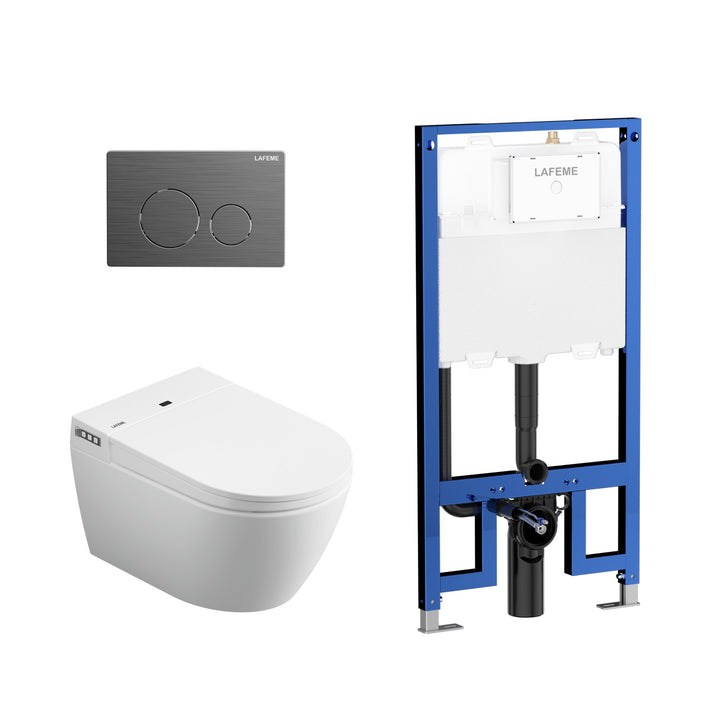 Lafeme Sesto Rimless Wall Hung Smart Toilet - Design 10