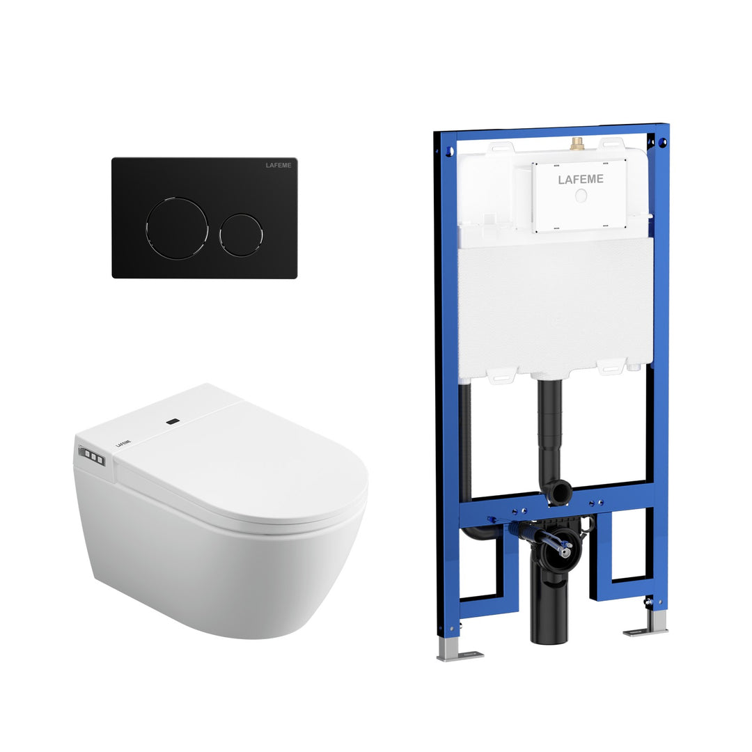 Lafeme Sesto Rimless Wall Hung Smart Toilet - Design 10