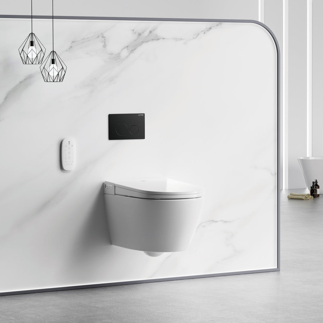 Lafeme Sesto Rimless Wall Hung Smart Toilet - Design 10