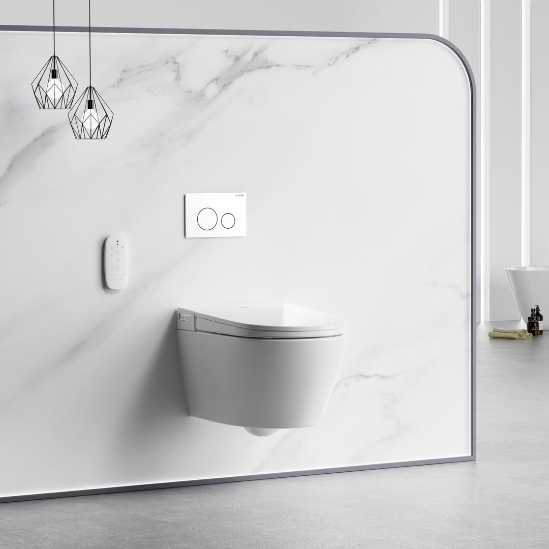 Lafeme Sesto Rimless Wall Hung Smart Toilet - Design 10