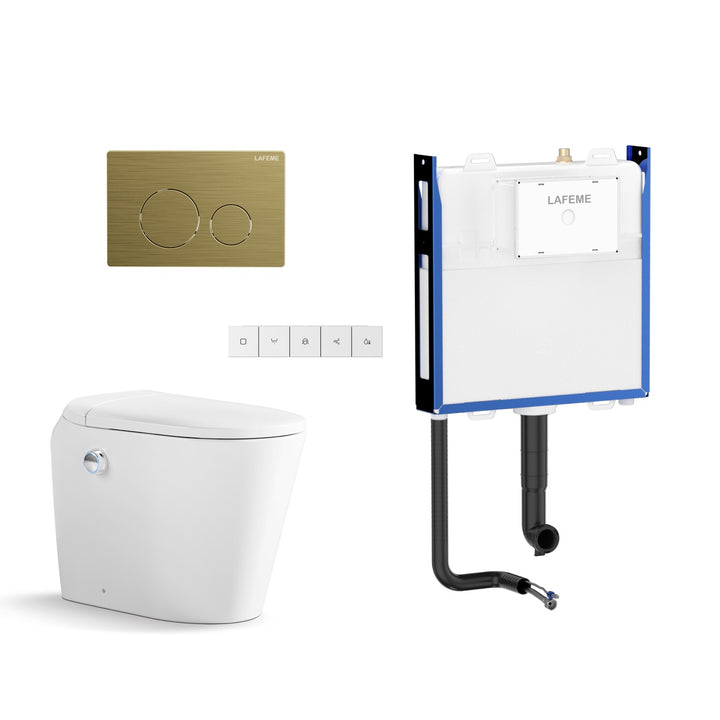 Lafeme Autolux Extra Height Rimless Floor Standing Smart Toilet - Design 10