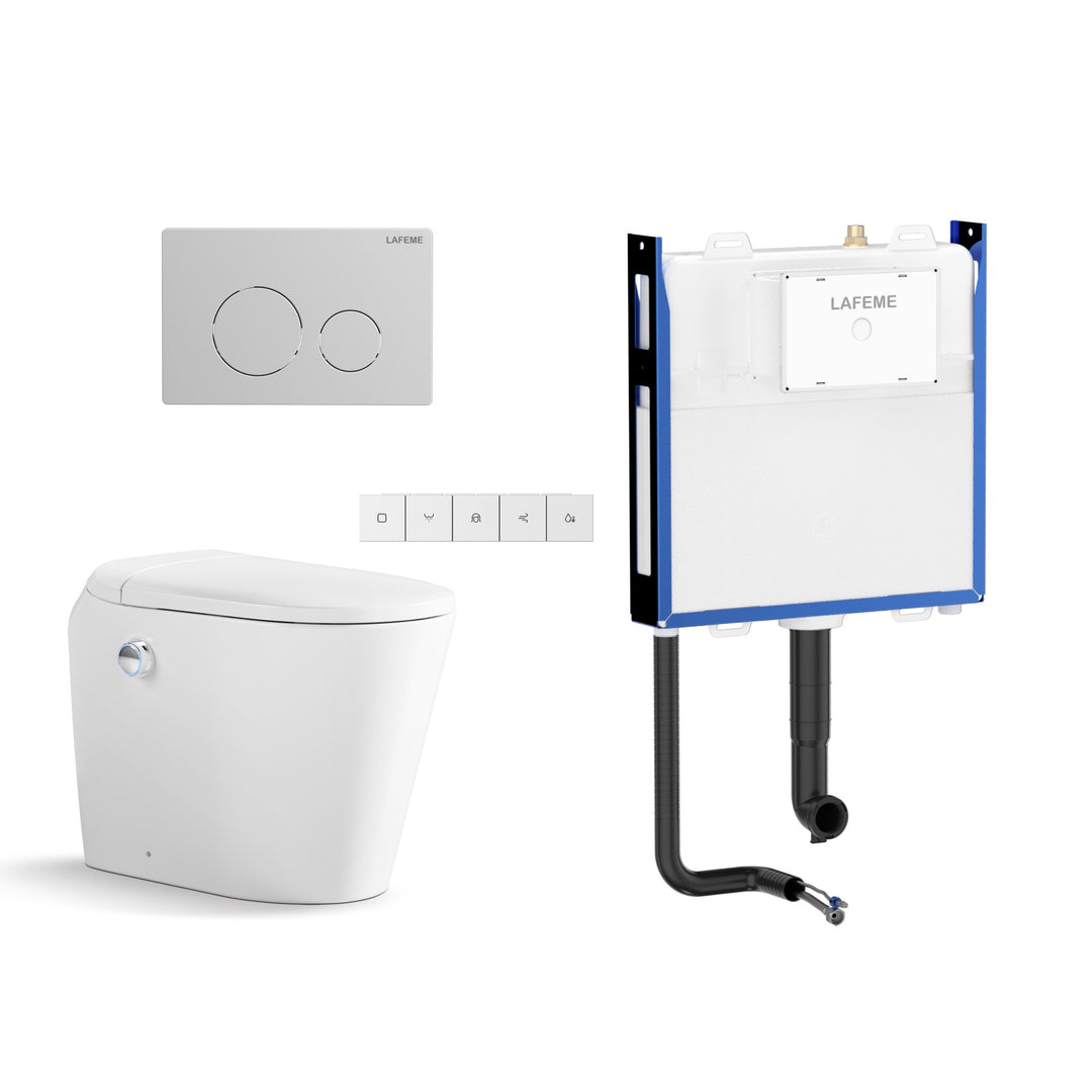 Lafeme Autolux Extra Height Rimless Floor Standing Smart Toilet - Design 10