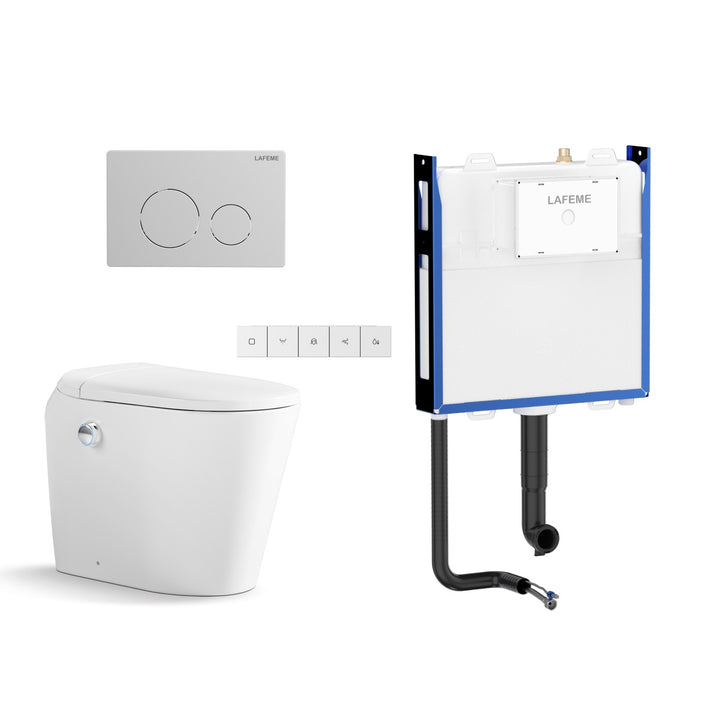 Lafeme Autolux Extra Height Rimless Floor Standing Smart Toilet - Design 10
