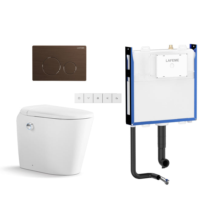 Lafeme Autolux Extra Height Rimless Floor Standing Smart Toilet - Design 10