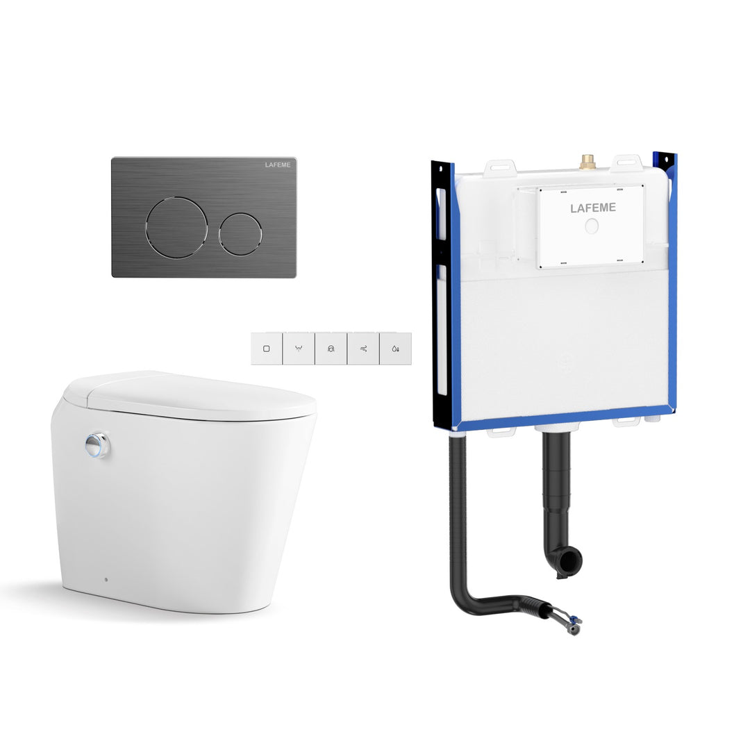 Lafeme Autolux Extra Height Rimless Floor Standing Smart Toilet - Design 10