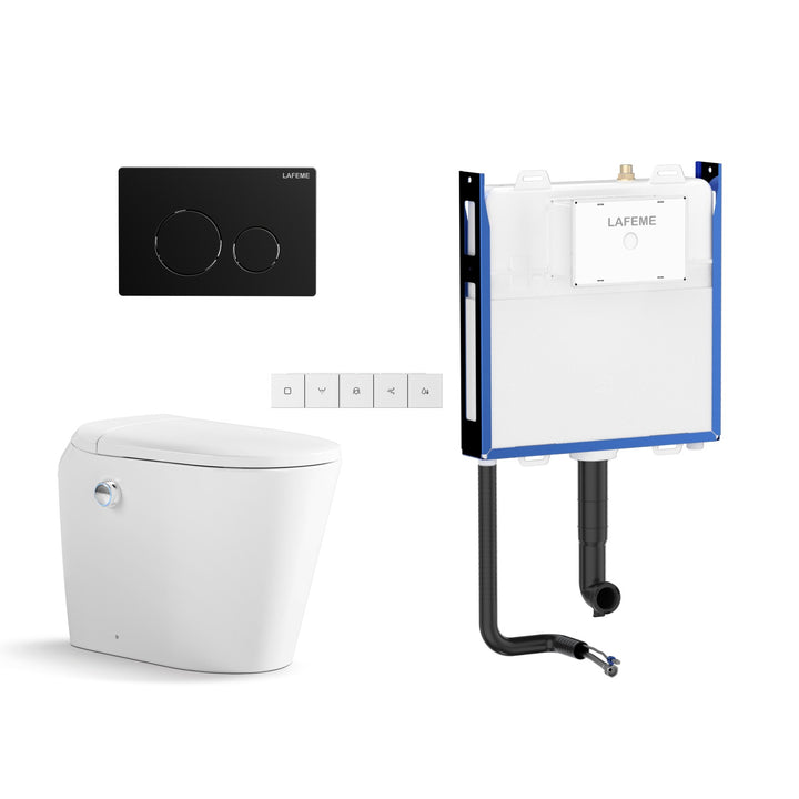 Lafeme Autolux Extra Height Rimless Floor Standing Smart Toilet - Design 10