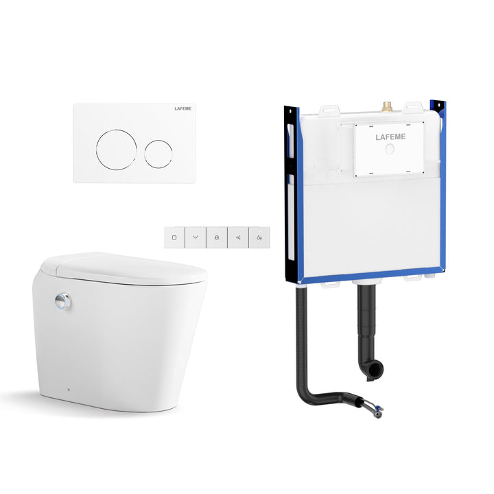 Lafeme Autolux Extra Height Rimless Floor Standing Smart Toilet - Design 10