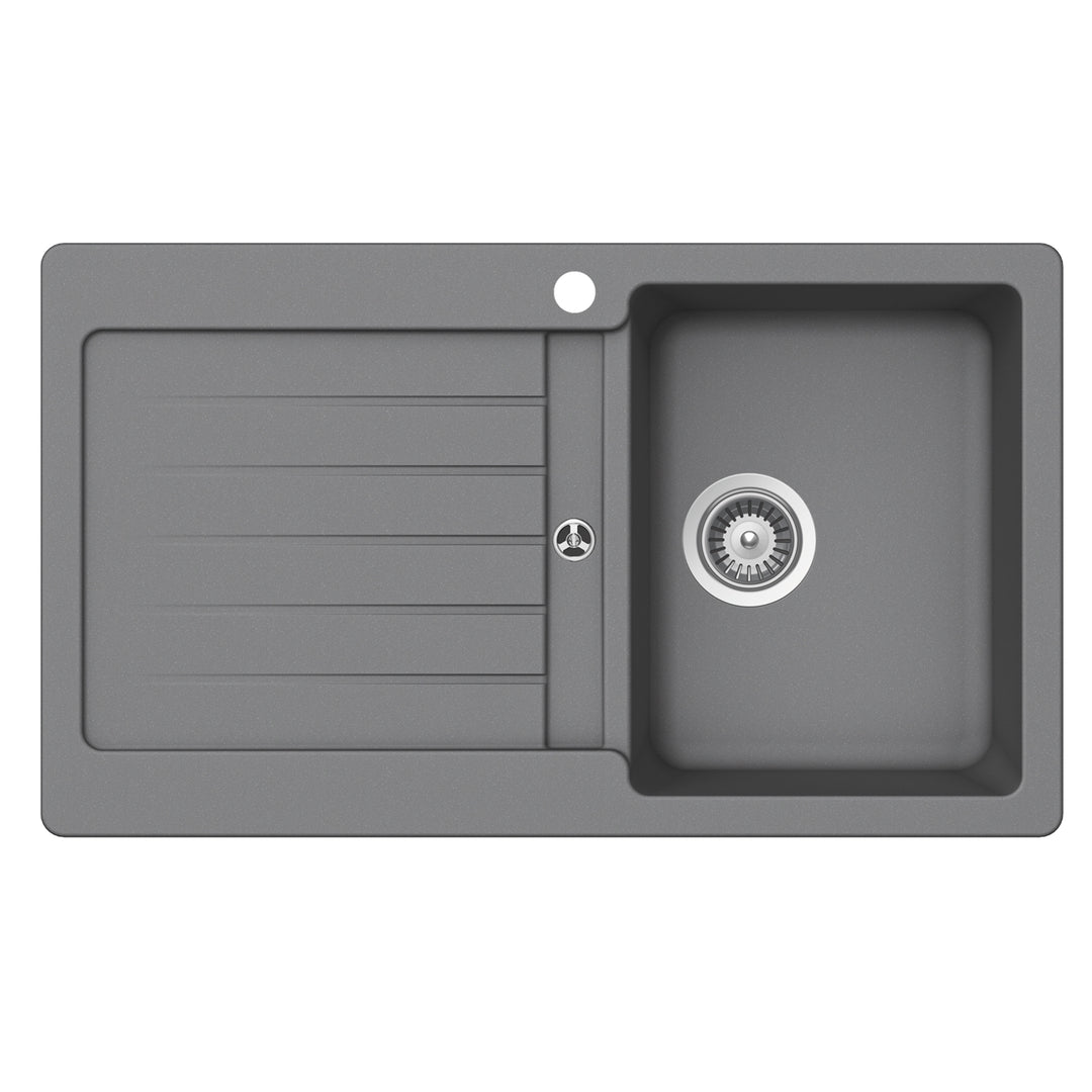 Schock Typos D100 1TH Right Hand Single Bowl Sink - Design 10