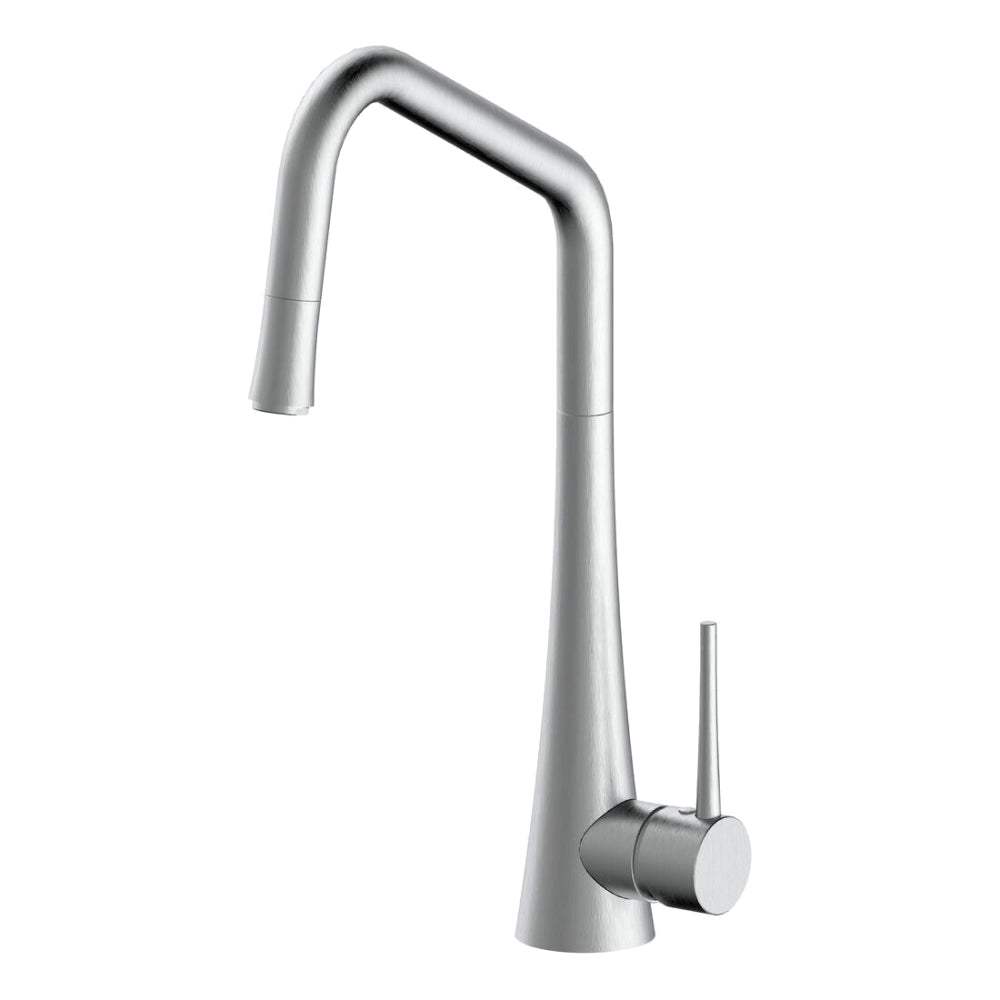 Abey Tink-D Pull Out Kitchen Sink Mixer Lead Free Brushed Nickel