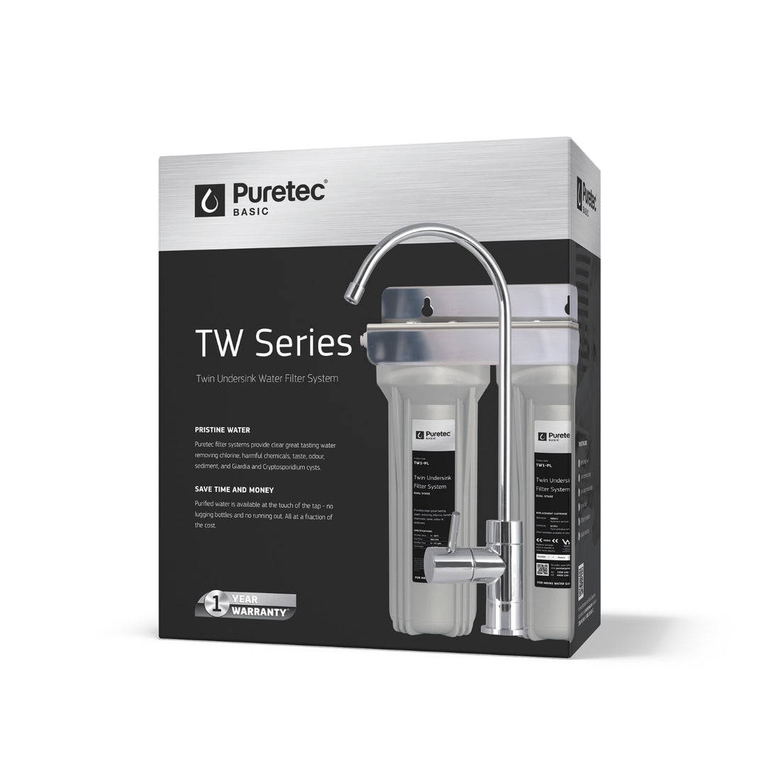 Puretec TW1-PL Twin Undersink Water Filter Tap Kit