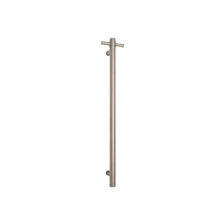 Thermorail Straight Round Vertical Single Bar Towel Rail 900mm