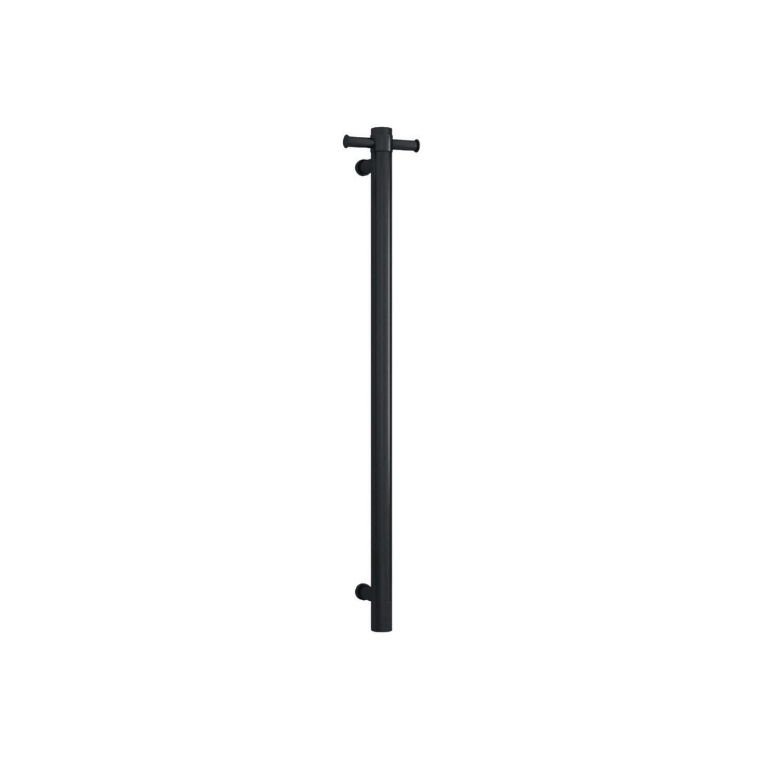 Thermorail Straight Round Vertical Single Bar Towel Rail 900mm