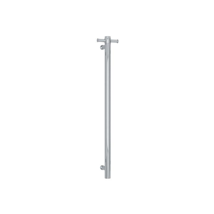 Thermorail Straight Round Vertical Single Bar Towel Rail 900mm