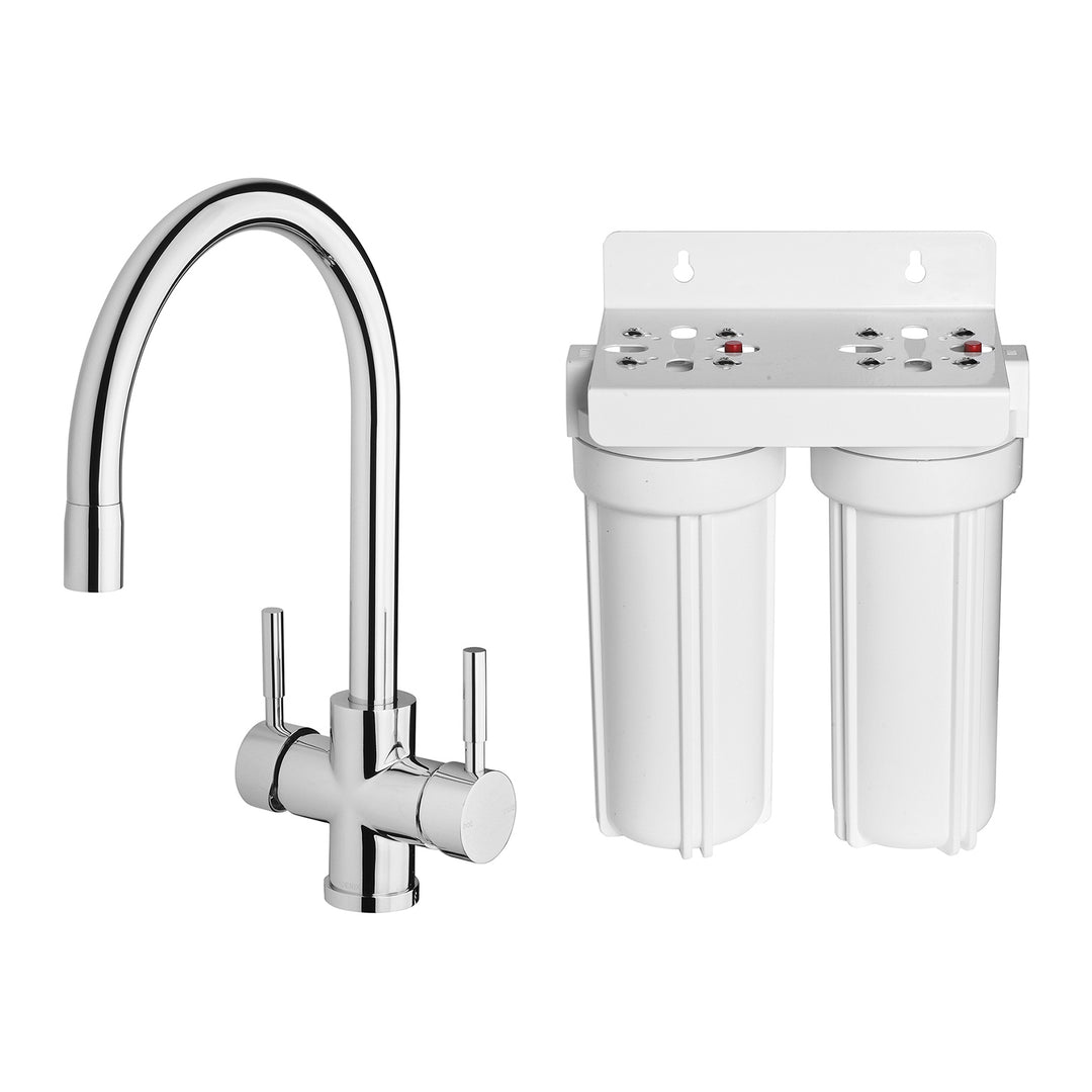 Phoenix Vivid Filtered Sink Mixer 220mm Gooseneck with Filters - Design 10