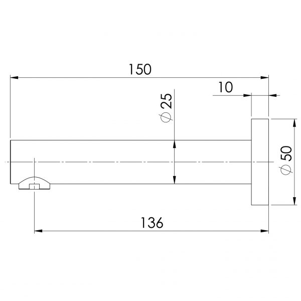 Phoenix Vivid Wall Bath Outlet 150mm - Design 10