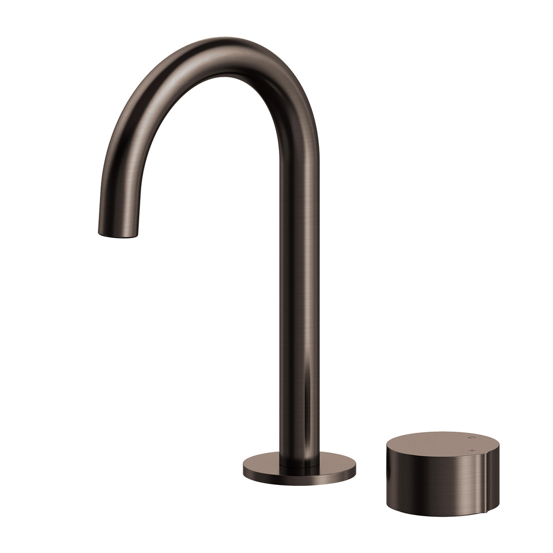 Venn 2 Hole Fixed Arch Spout Basin Mixer Dark Bronze