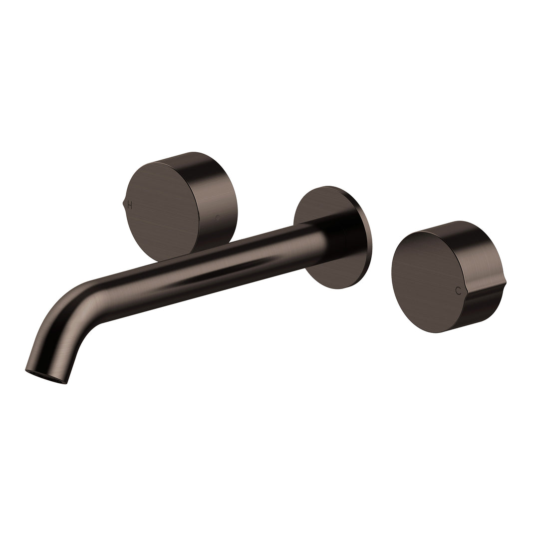 Venn Wall Basin Set Centre Spout Dark Bronze / 220mm
