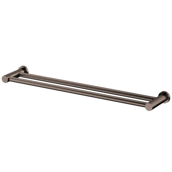 Venn Double Towel Rail Dark Bronze / 60cm