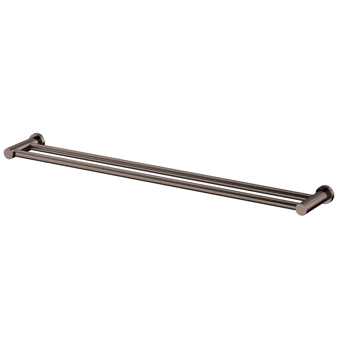 Venn Double Towel Rail Dark Bronze / 80cm