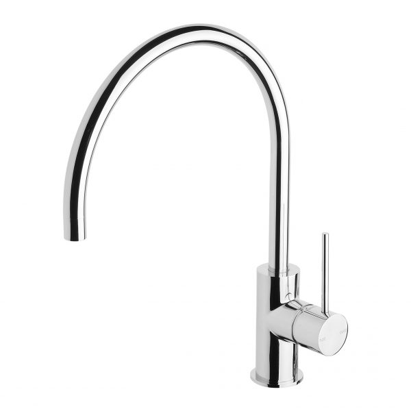 Phoenix Vivid Slimline 220mm Gooseneck Sink Mixer - Design 10