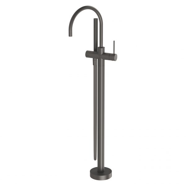 Phoenix Vivid Slimline Floor Mounted Bath Mixer with Hand Shower - Design 10