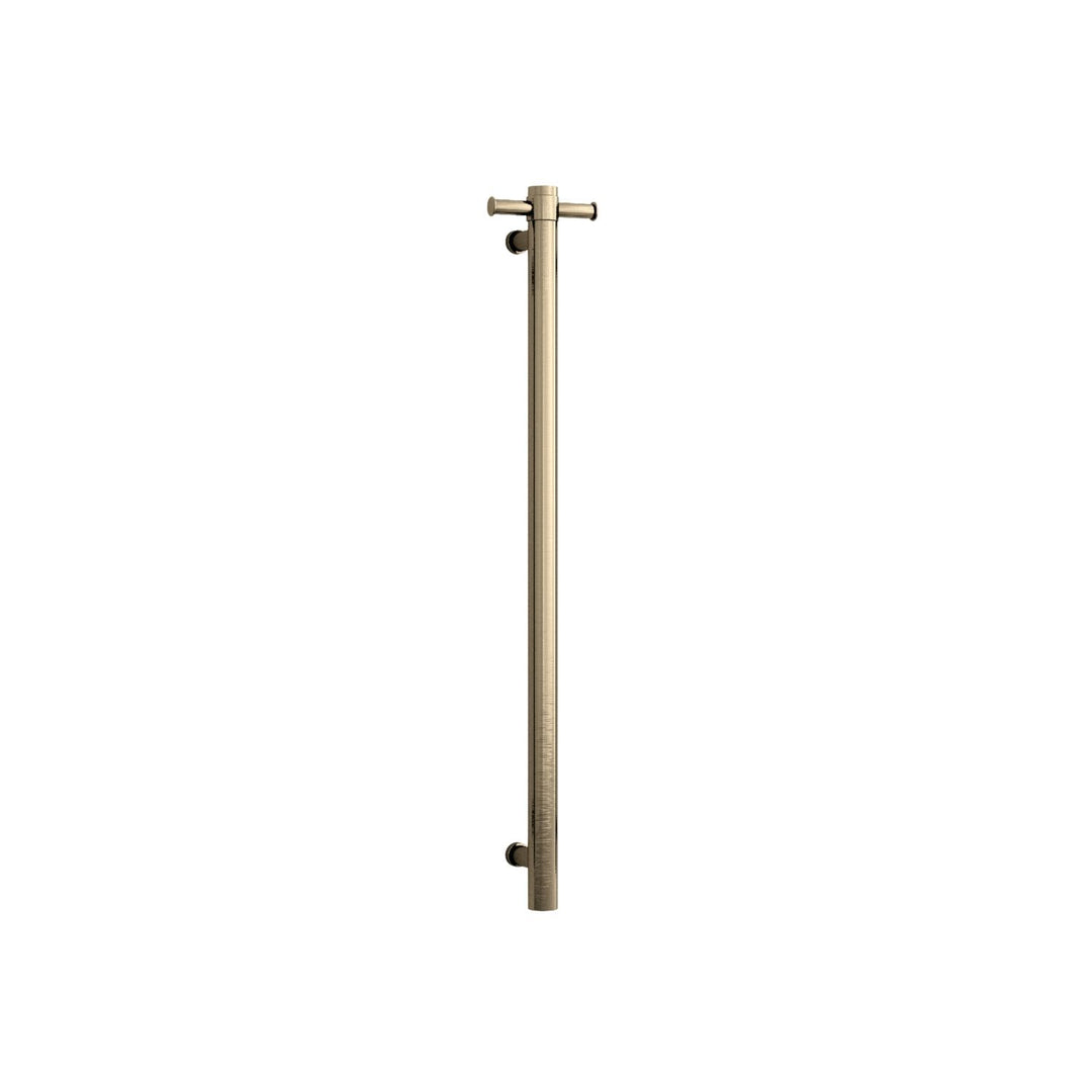Thermorail 12V Straight Round Vertical Single Bar Heated Towel Rail 900mm
