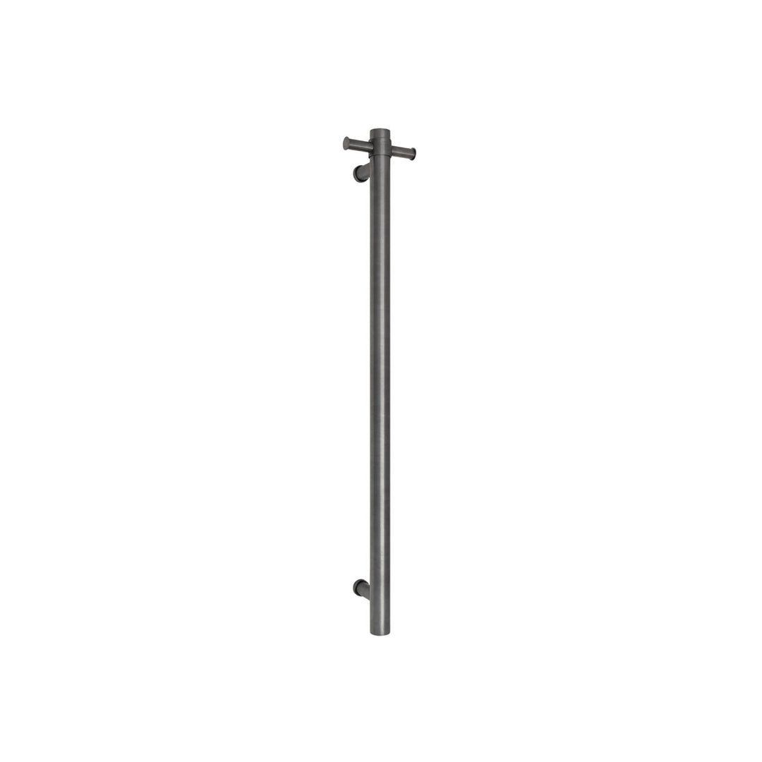 Thermorail 12V Straight Round Vertical Single Bar Heated Towel Rail 900mm
