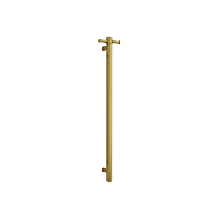 Thermorail 12V Straight Round Vertical Single Bar Heated Towel Rail 900mm