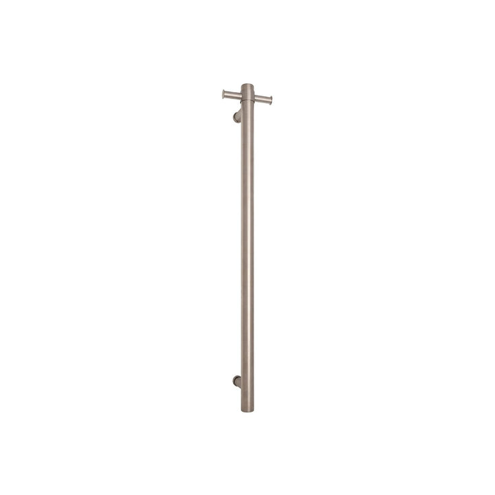 Thermorail 12V Straight Round Vertical Single Bar Heated Towel Rail 900mm