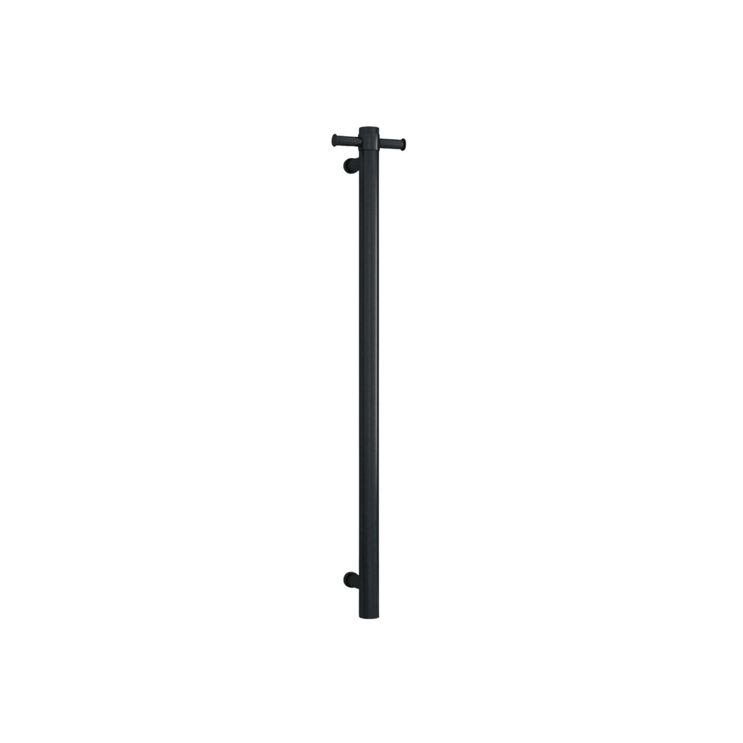 Thermorail 12V Straight Round Vertical Single Bar Heated Towel Rail 900mm