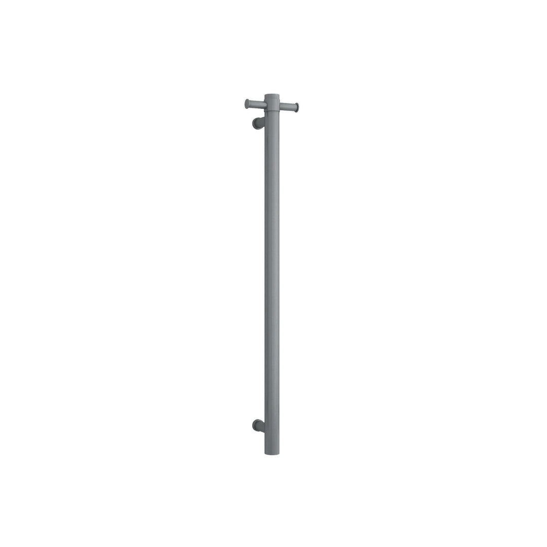 Thermorail 12V Straight Round Vertical Single Bar Heated Towel Rail 900mm