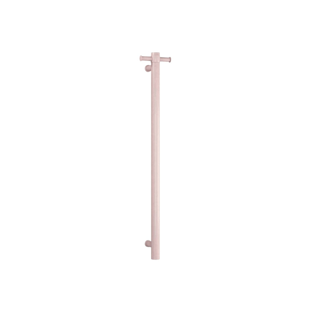 Thermorail 12V Straight Round Pastel Vertical Single Bar Heated Towel Rail 900mm